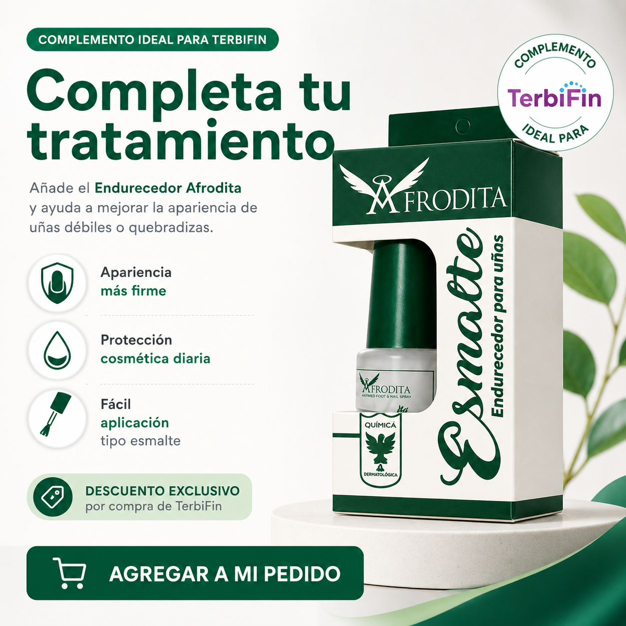 Afrodita Esmalte Endurecedor para Uñas